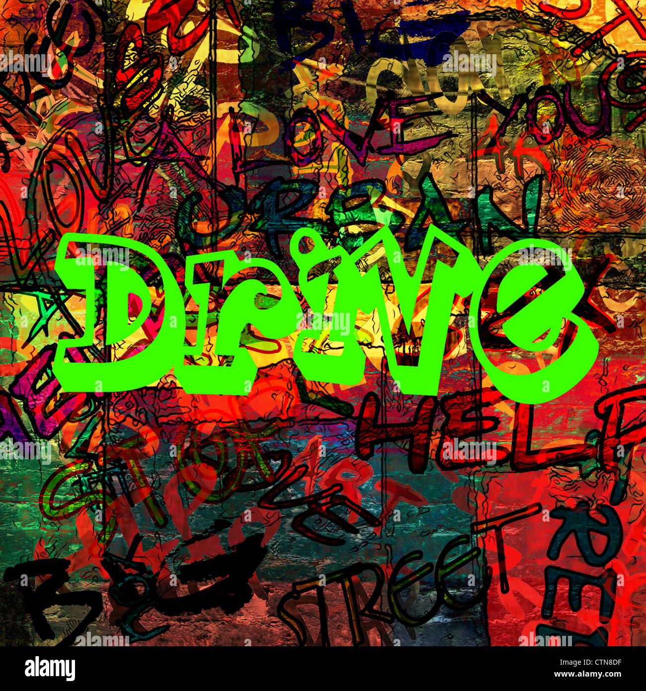 art urban graffiti raster background Stock Photo - Alamy