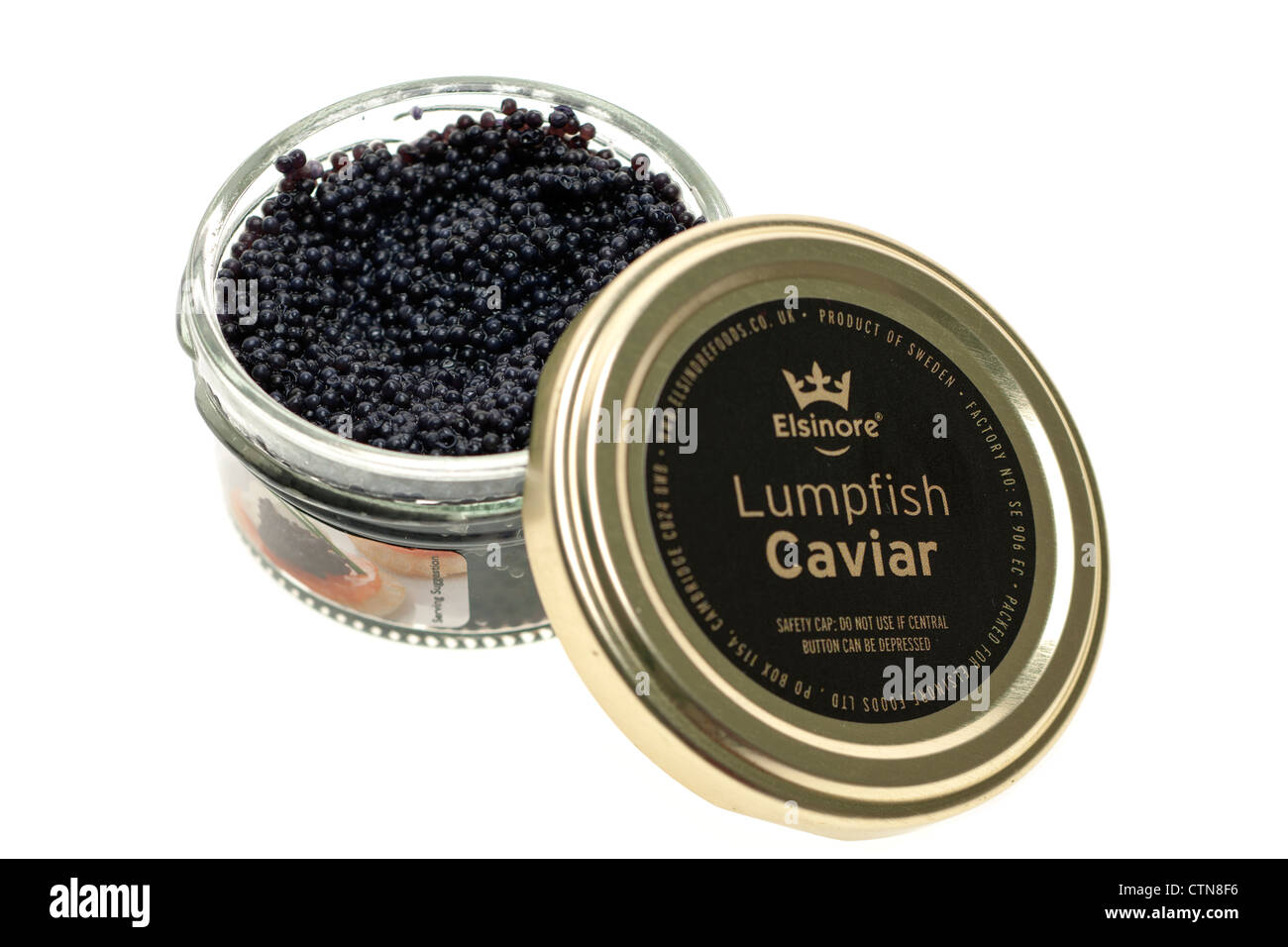 Jar of Elinore Lumpfish Caviar Stock Photo