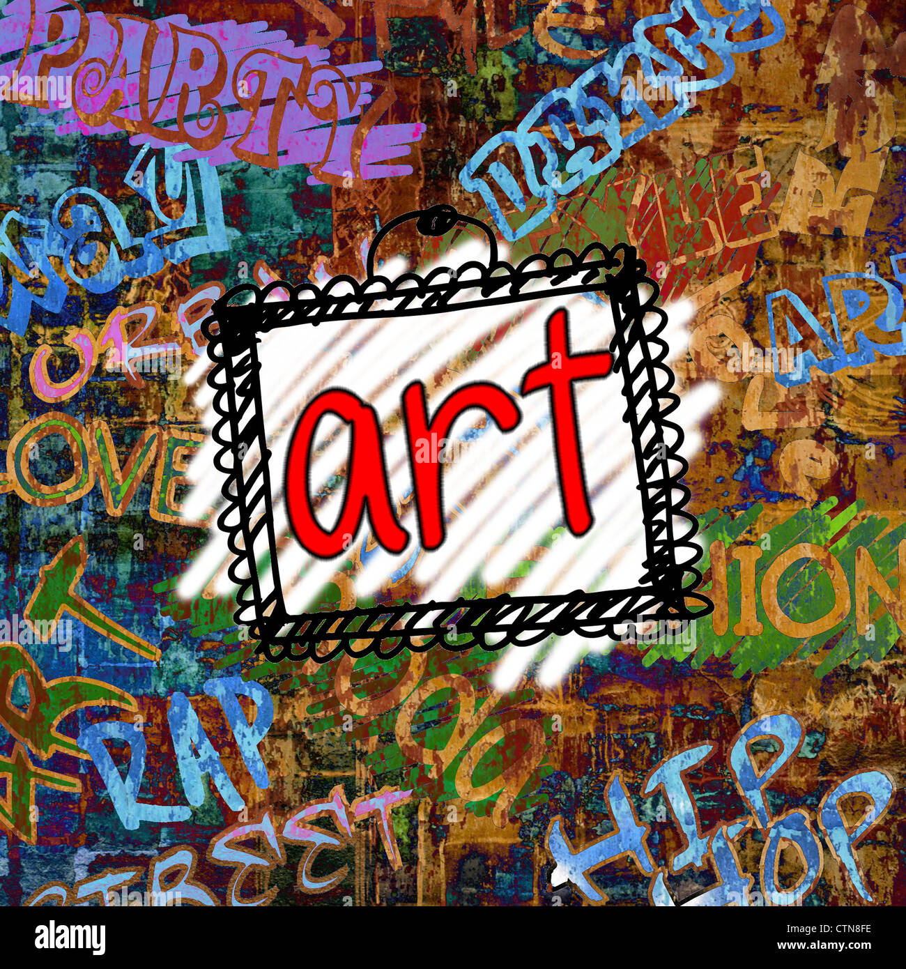 art urban graffiti raster background Stock Photo - Alamy