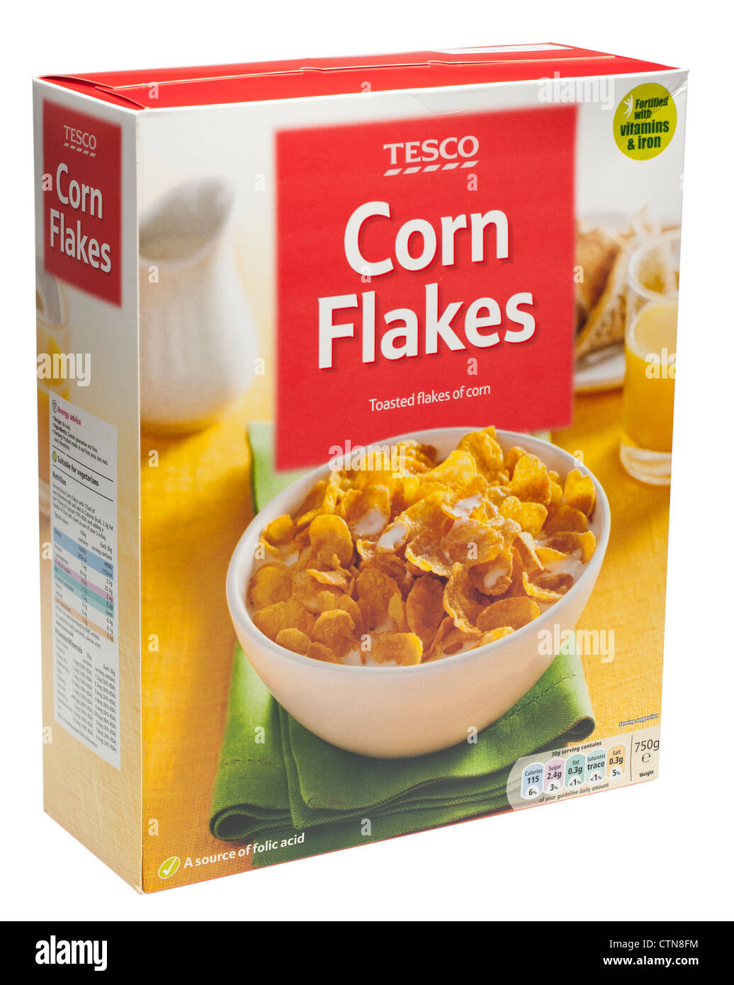 Box of Tesco Corn Flakes Stock Photo 49640184 Alamy