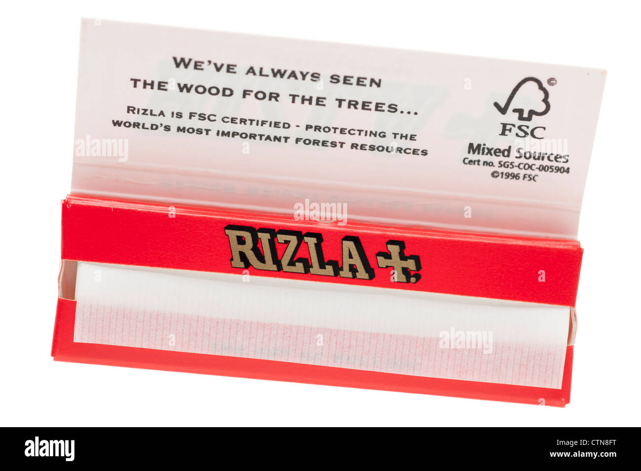 Packet of Rizla cigarette papers Stock Photo