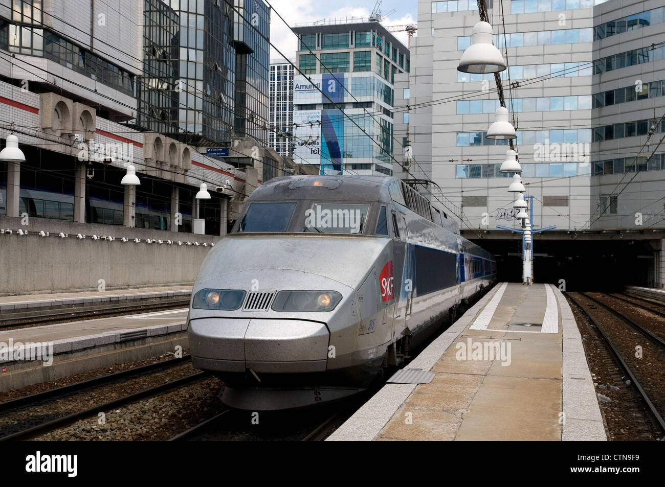 tgv train at montparnasse station paris france Stock Photo Alamy