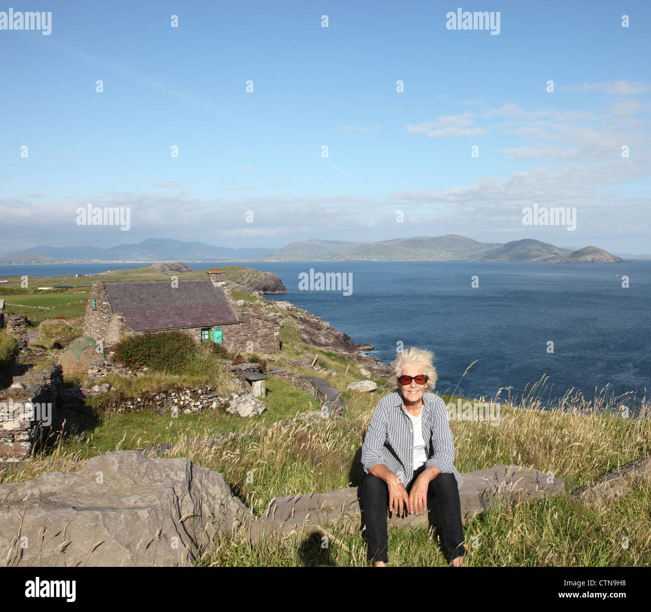 Ros Drinkwater, Cill Rialaig Artists Retreat, Ballinskelligs, Co. Kerry, Ireland Stock Photo