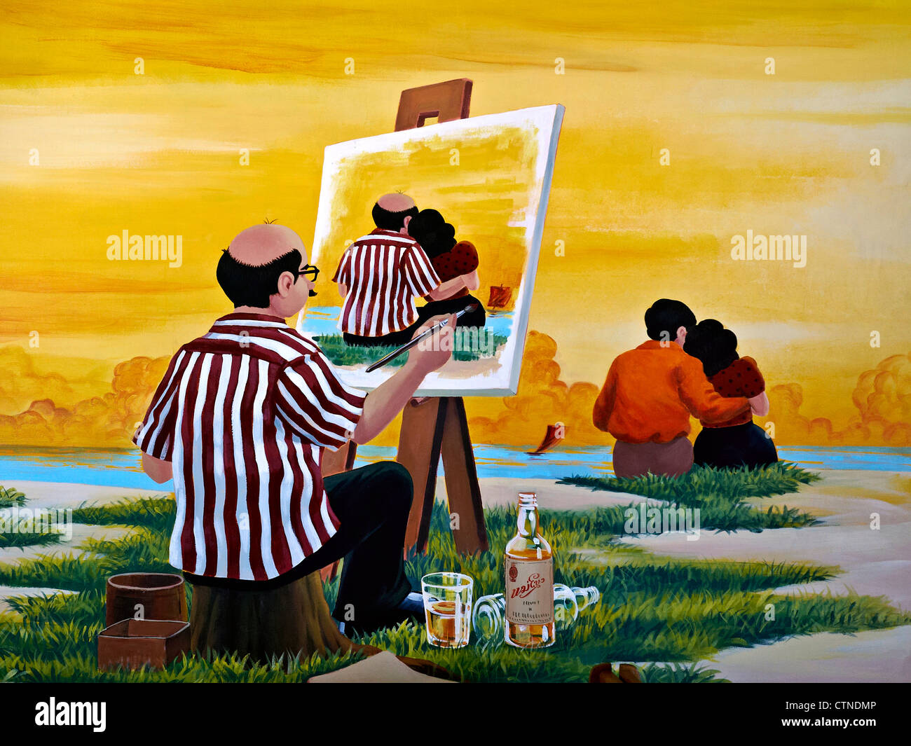 Painting vivid imagination of a painters vision and artistic interpretation  Stock Photo - Alamy