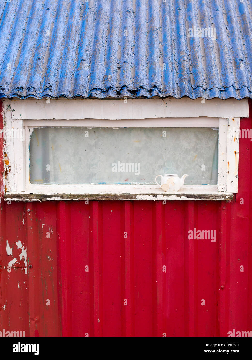 Shieling Window Detail, Isle of Lewis, Scotland Stock Photo