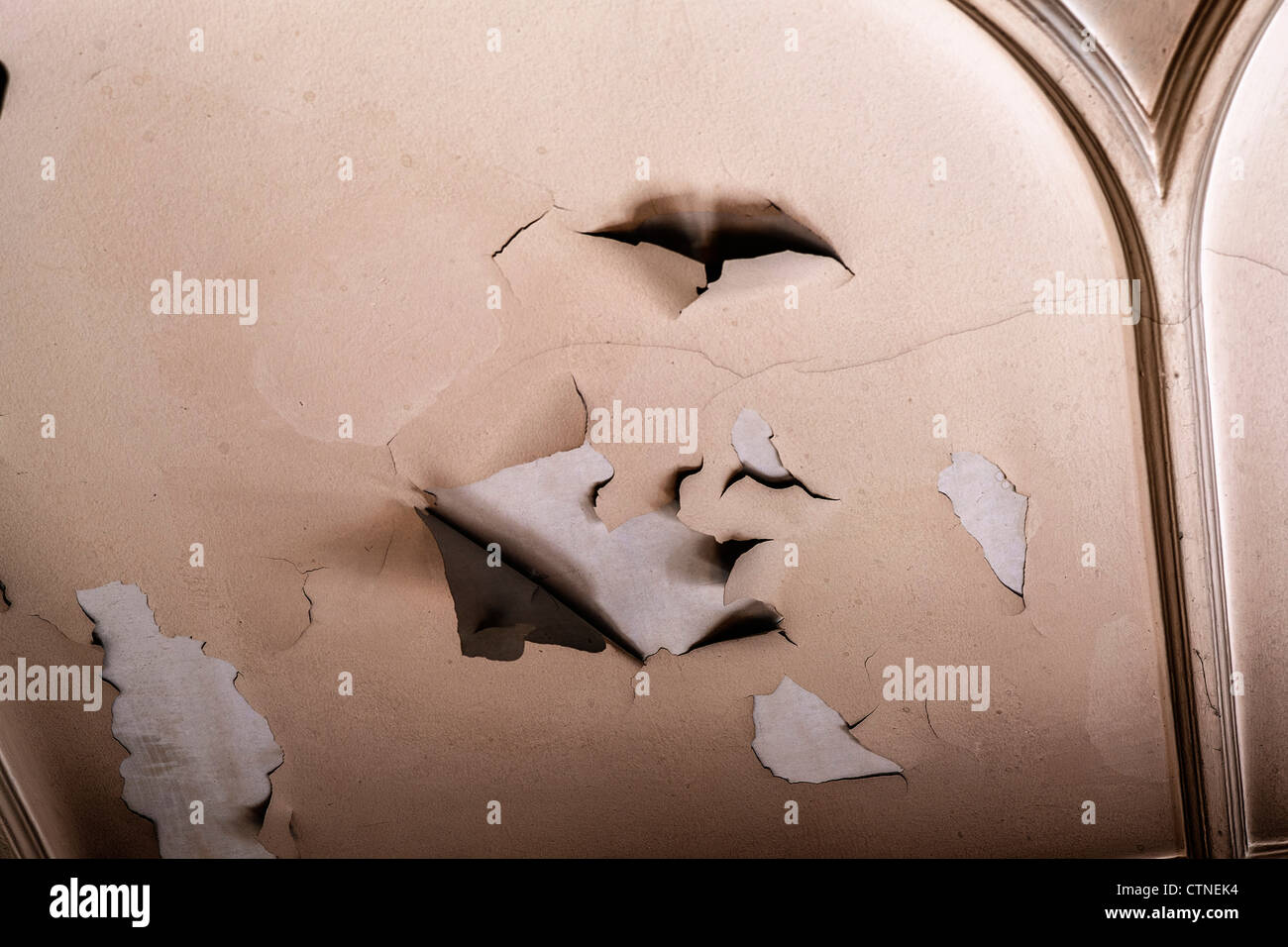 Peeling ceiling paint Stock Photo Alamy