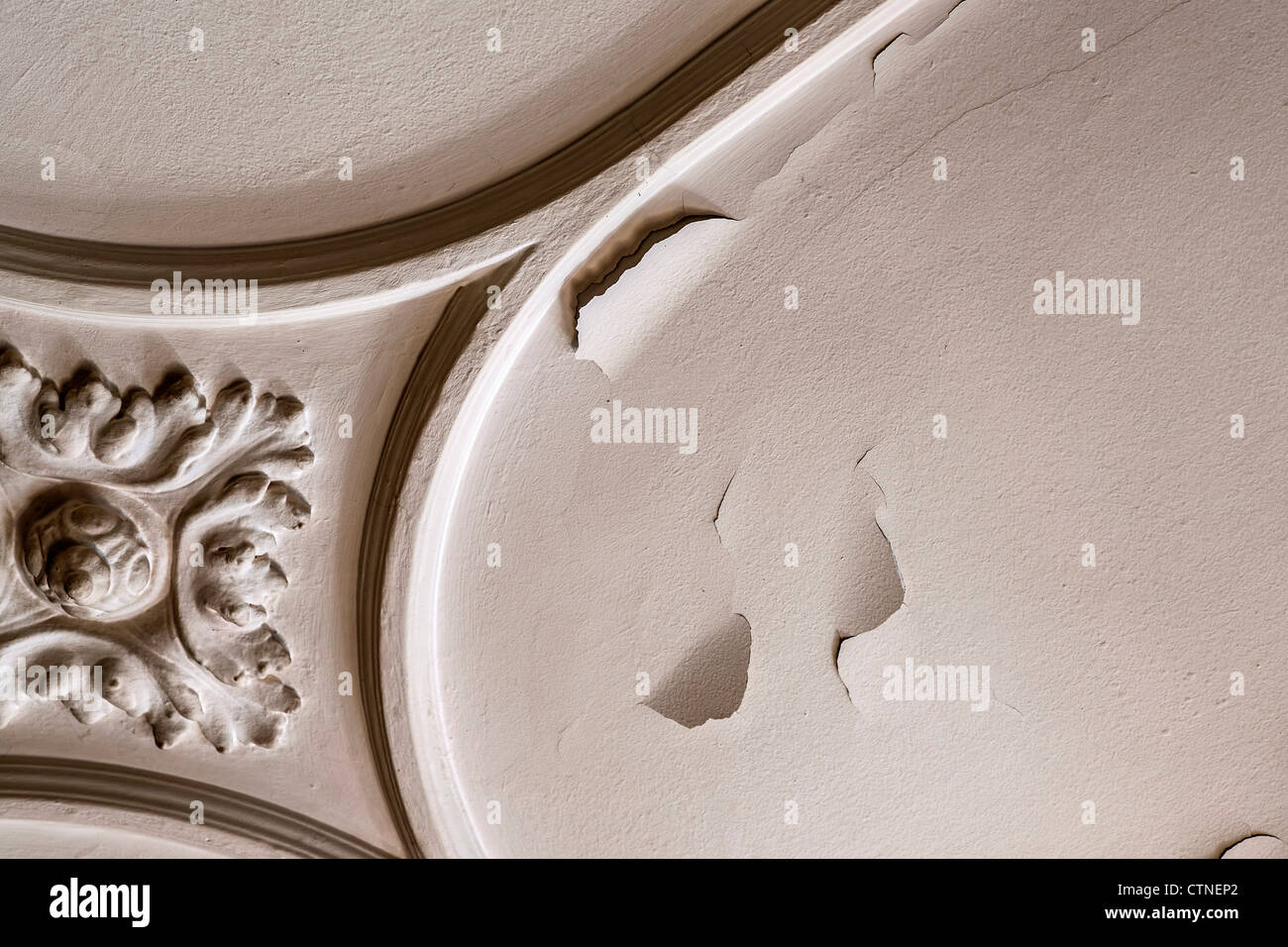 Peeling ceiling paint Stock Photo - Alamy