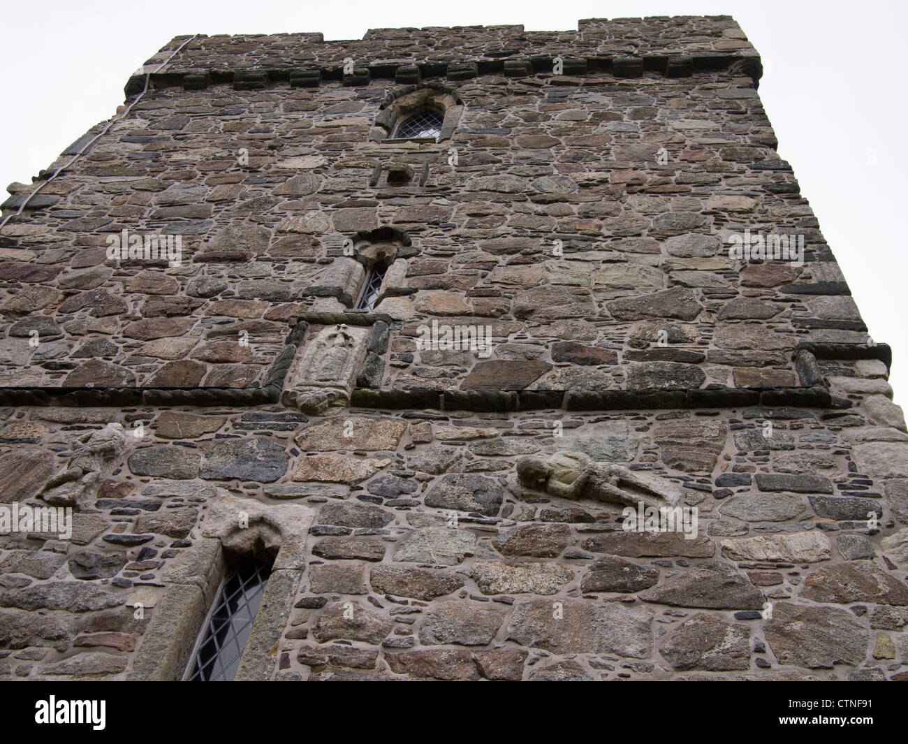 Church Tower, St Clement's, Rodel, Isle of Harris Stock Photo