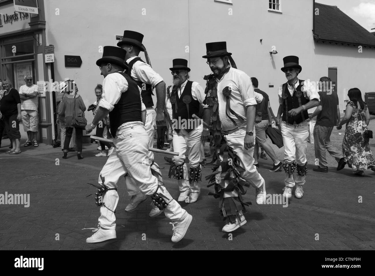 Morris dancers at Warwick folk festival Stock Photo