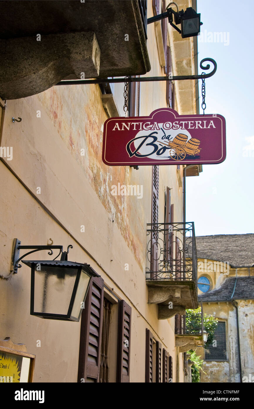 Italy, Piedmont, Domodossola, Antica Hostaria da Bo Stock Photo
