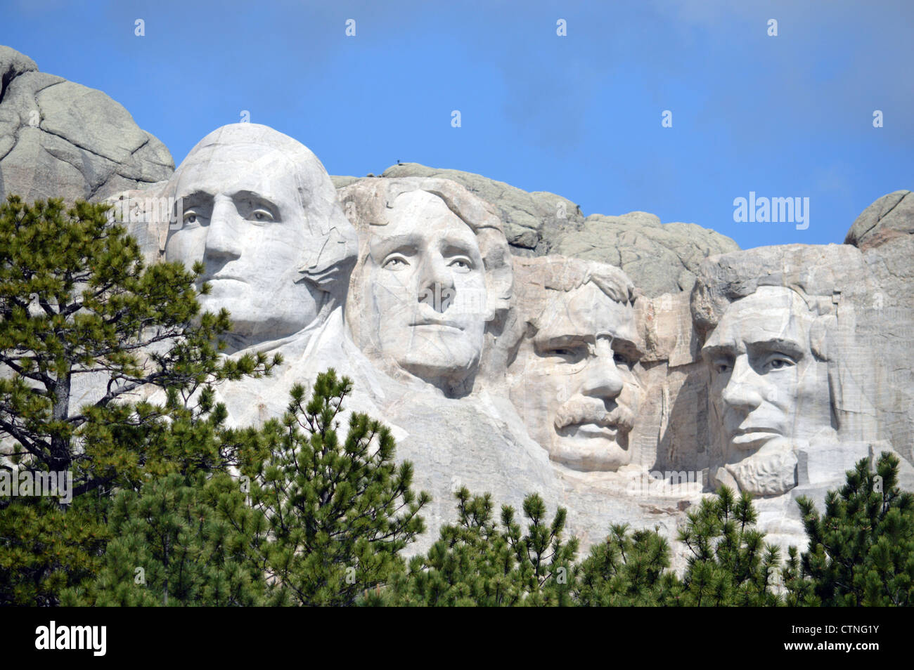 Mt Rushmore National Memorial in South Dakota Stock Photo