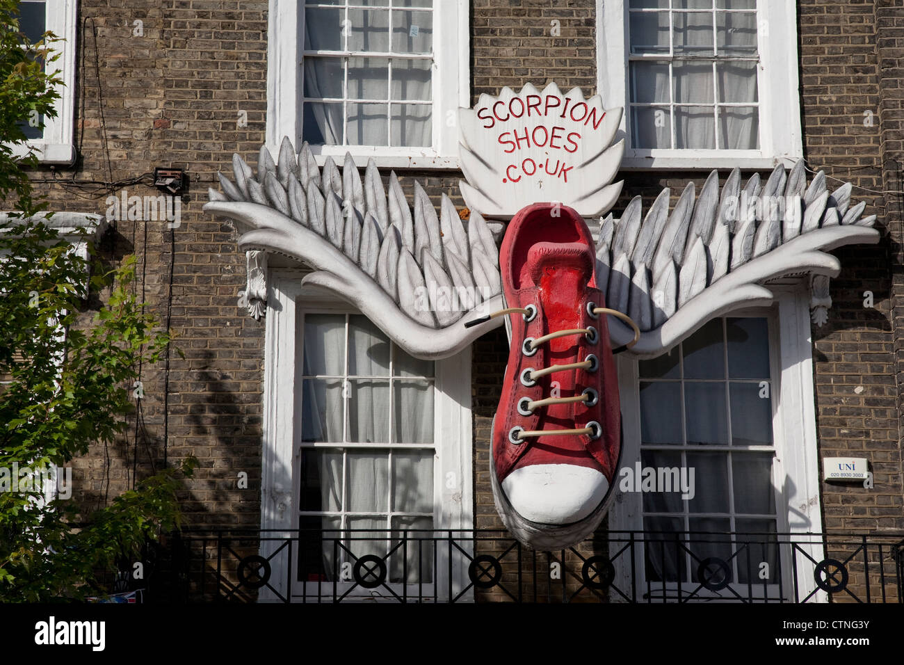 Scorpion Shoe Shop; Camden High Street; London, England, UK Stock Photo