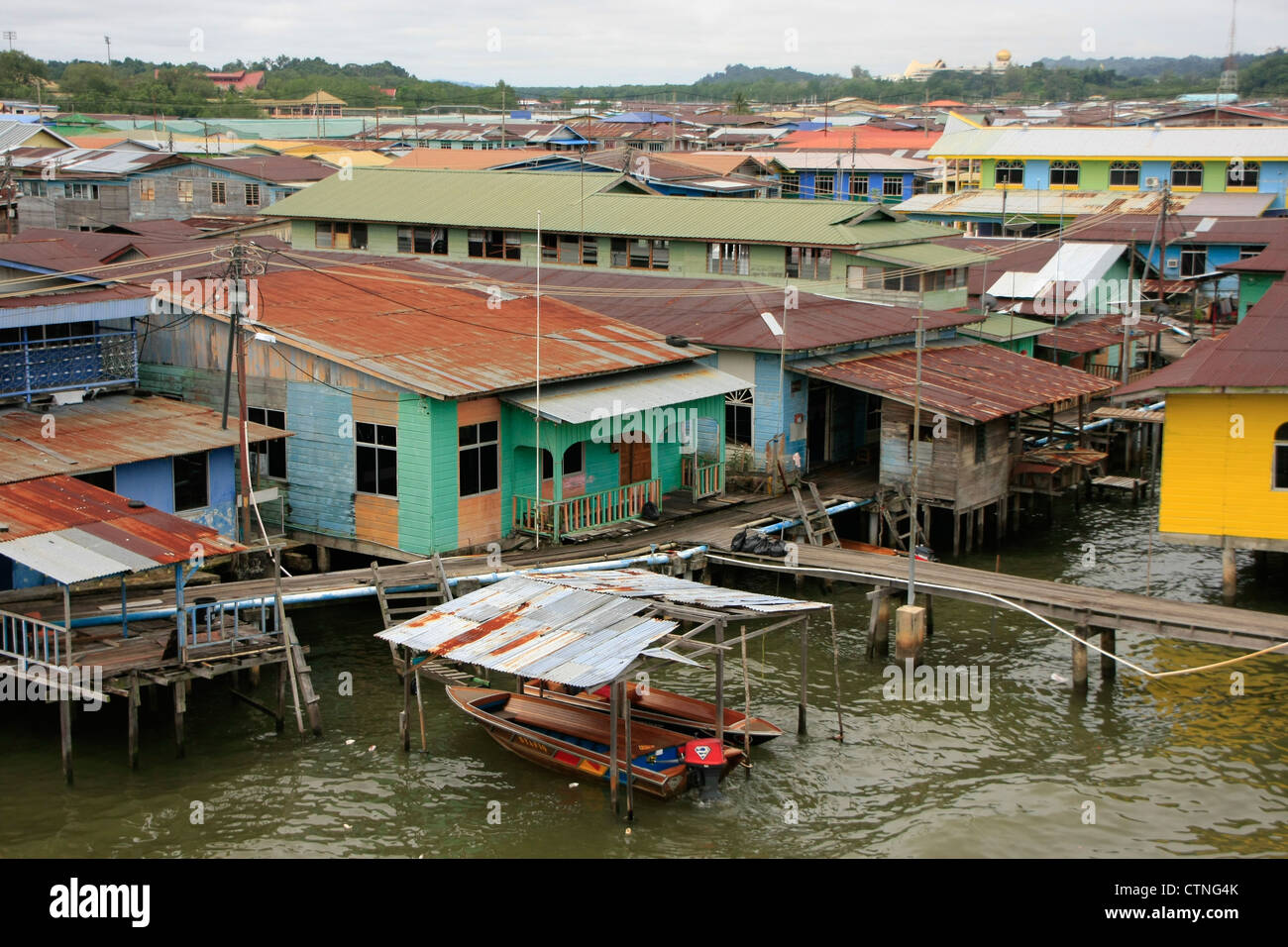 Kampong Ayer, Bandar Seri Begawan, Brunei, Southeast Asia Stock Photo