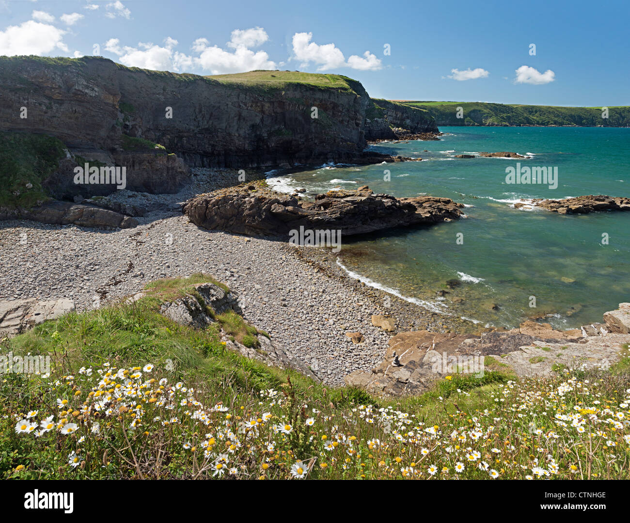 Little haven beach panorama hi-res stock photography and images - Alamy