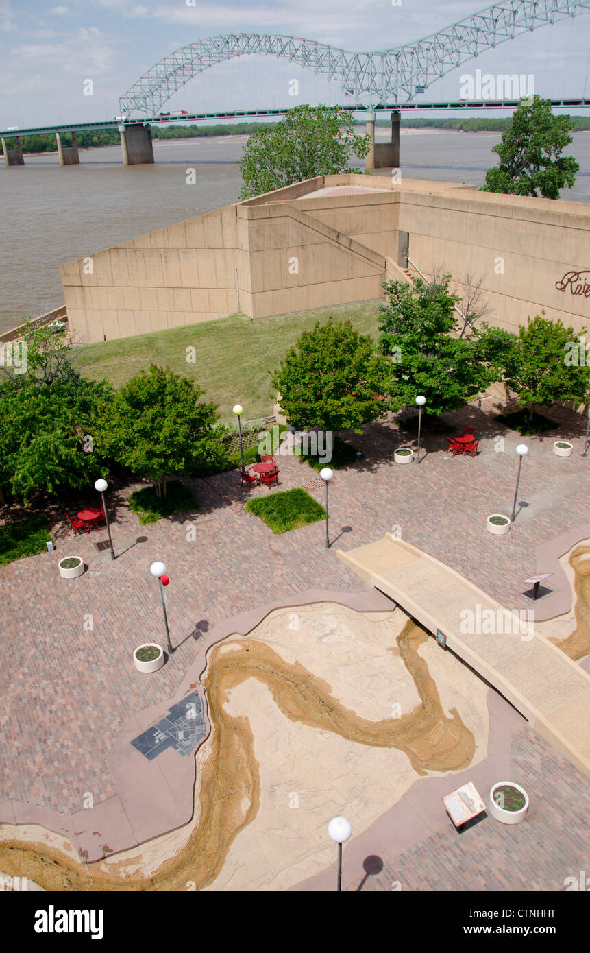 Tennessee, Memphis. Mud Island River Park. Scale model of the