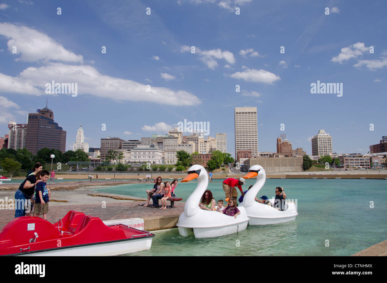 Tennessee, Memphis. Mud Island River Park. Scale model of the