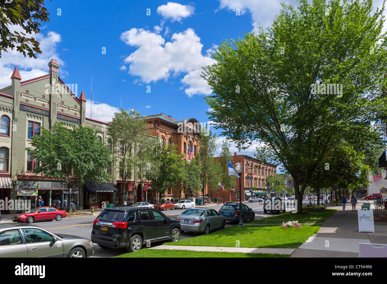 Historic buildings on Broadway - Historic Buildings On Broadway In Downtown Saratoga Springs New York CTNHR6