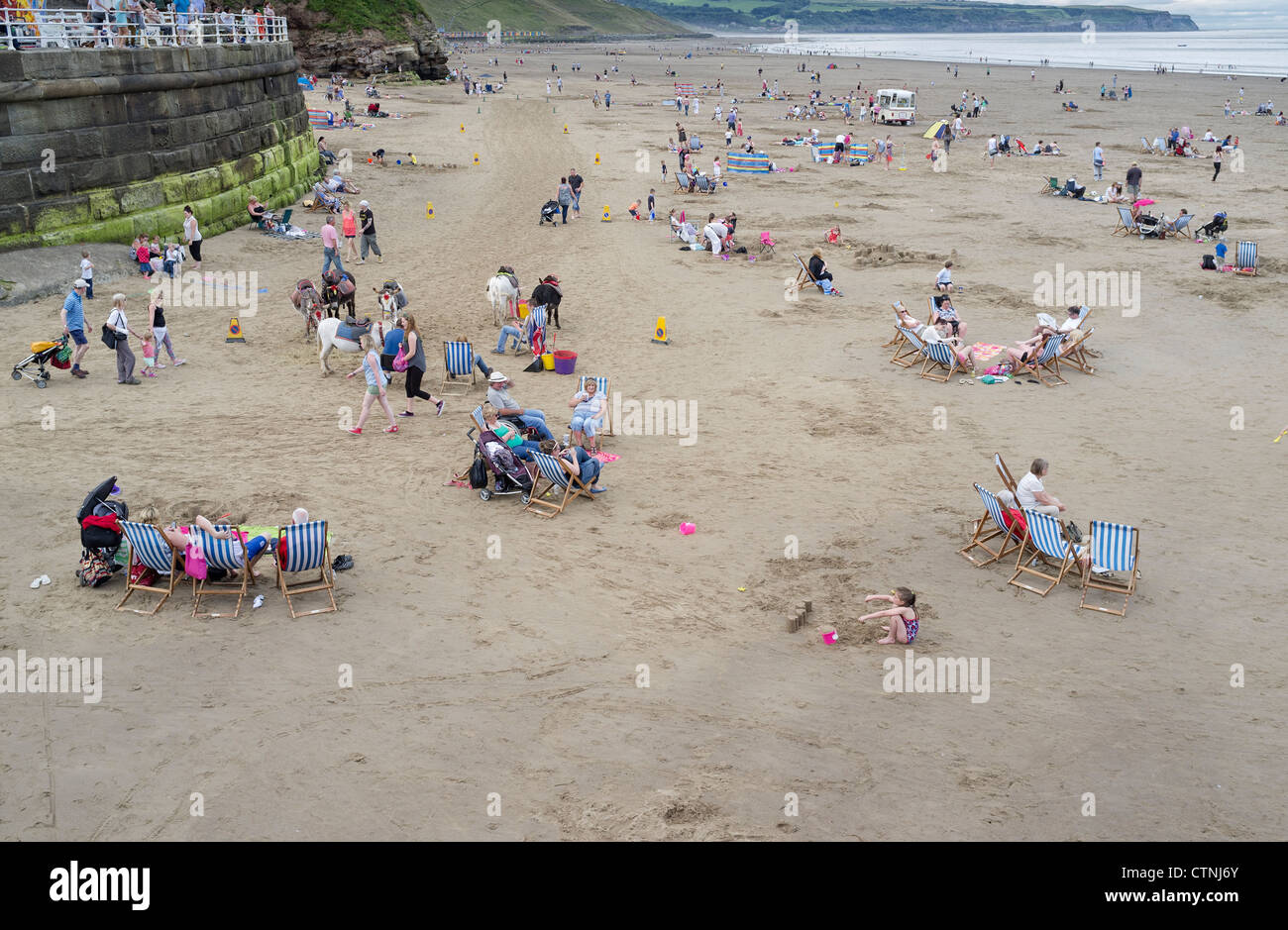 Typical English seaside scene. Stock Photo