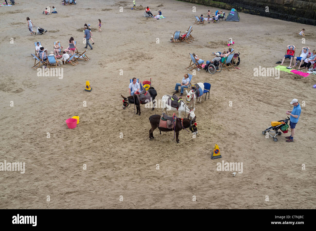 Typical English seaside scene. Stock Photo