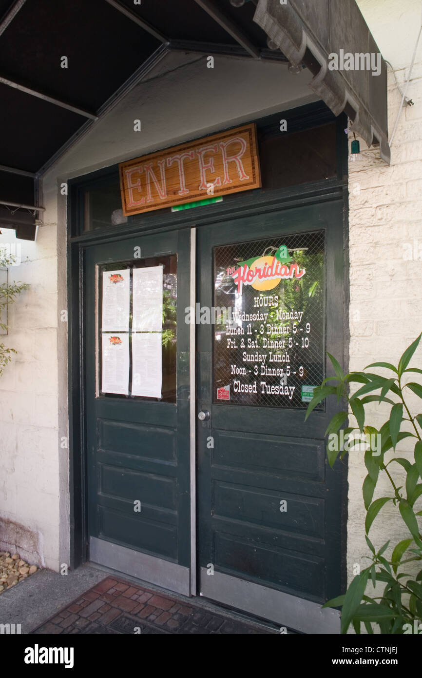 The Floridian Restaurant on Cordova Street in St. Augustine Florida