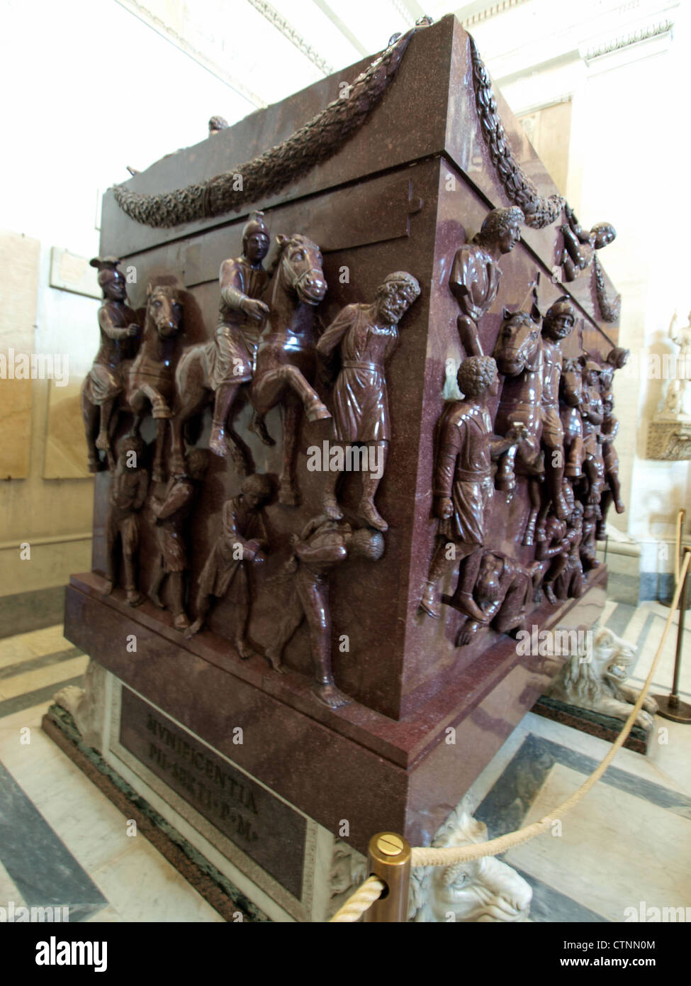 Sarcofago di Helena - Museo Pio-Clementino Stock Photo