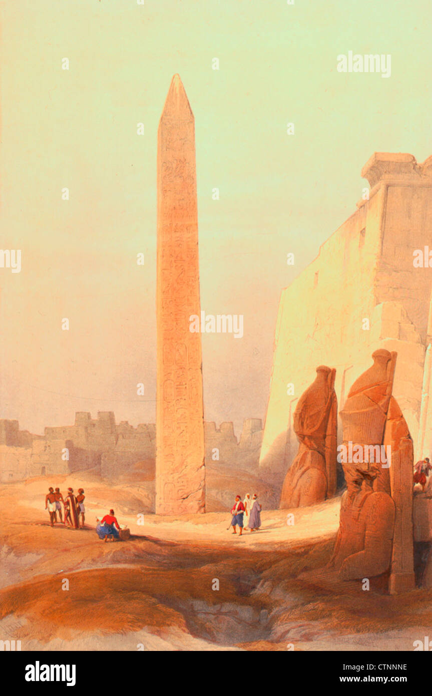 Luxor, Egypt December, 1838 Stock Photo