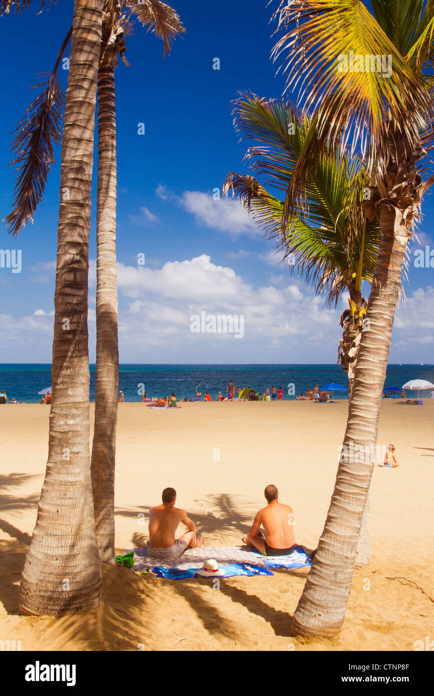 Canteras Beach in Gran Canaria. July 2012 Stock Photo