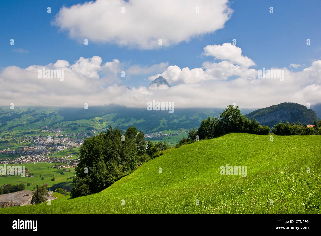 Switzerland, Canton Schwyz, surrounding of Brunnen, landscape Stock ...