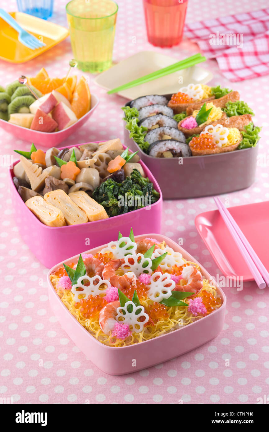 Sushi bento box high angle view hires stock photography and images Alamy