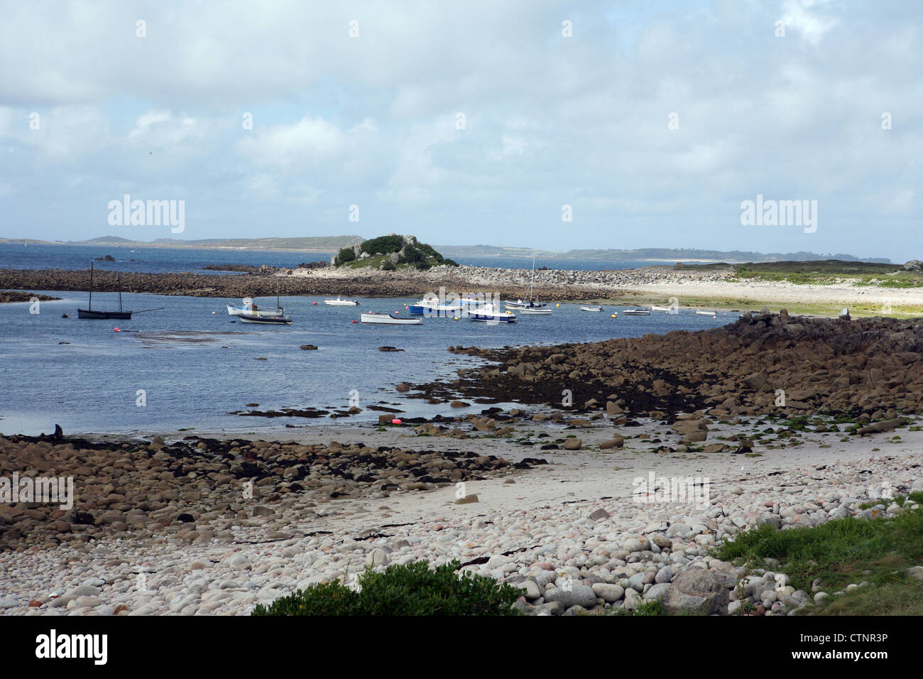 Coast near Troy town farm and Lower town St Agnes Scilly Isles Isles of Scilly Cornwall England
