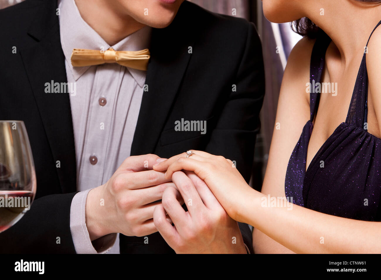 Romantic young chinese couple dining hi-res stock photography and ...