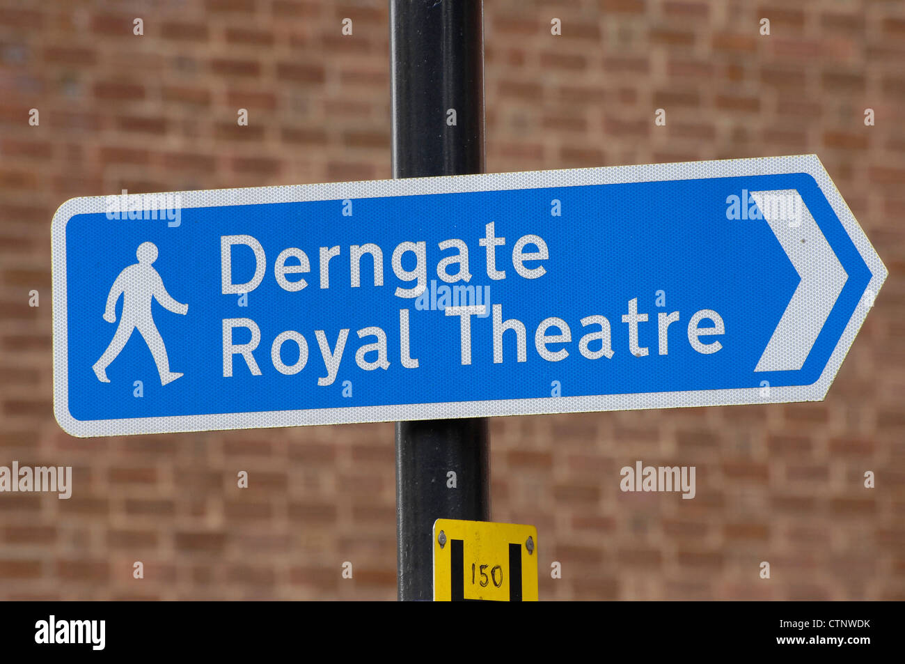 Royal Derngate sign Northampton Stock Photo Alamy
