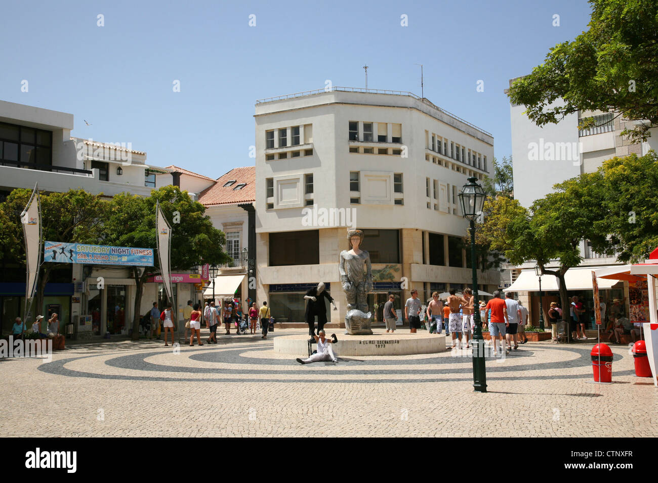 Praca da Gil Eanes in Lagos, Algarve - Portugal Stock Photo