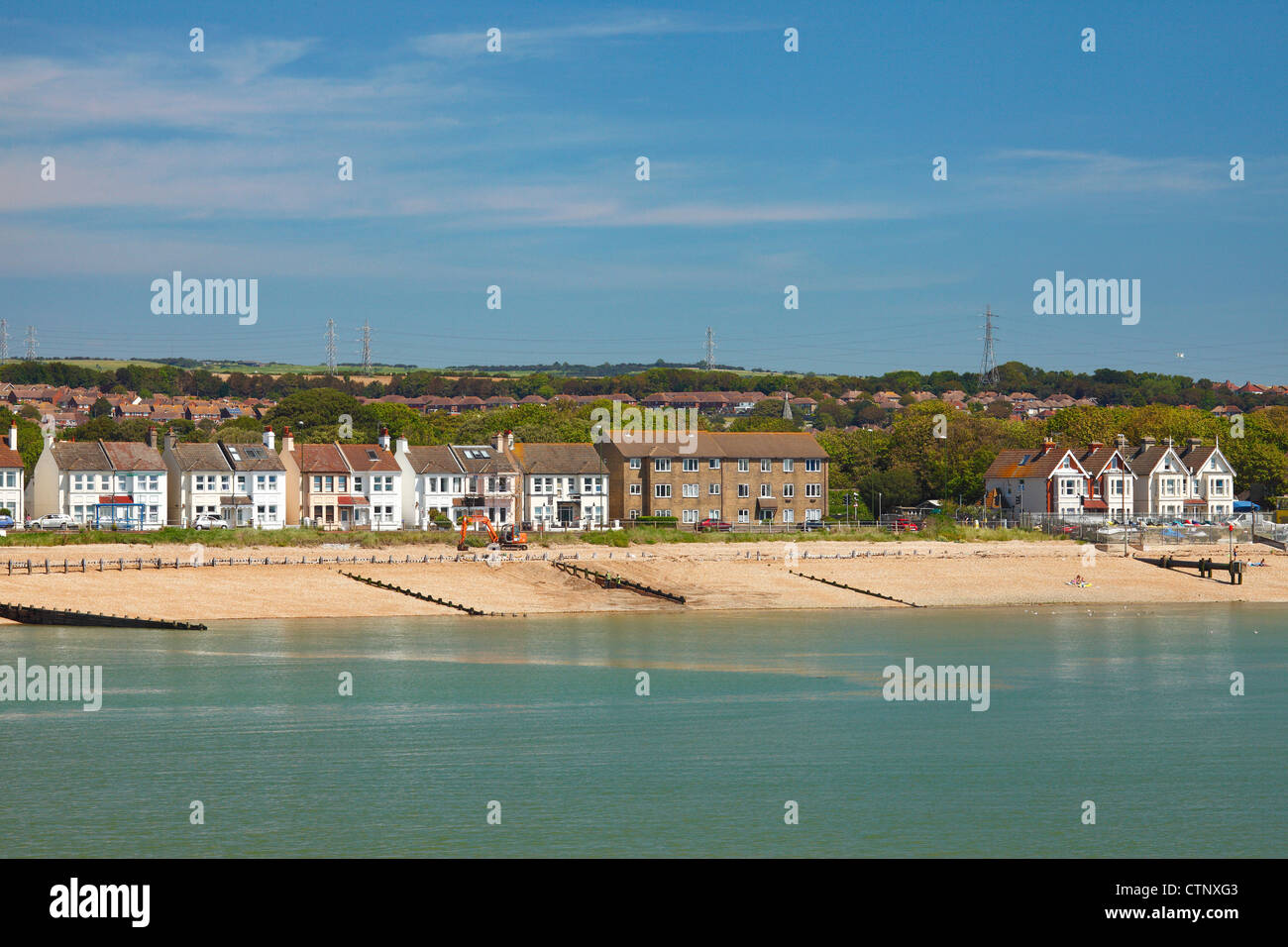 Seafront property, Southwick, Shoreham by sea. Stock Photo
