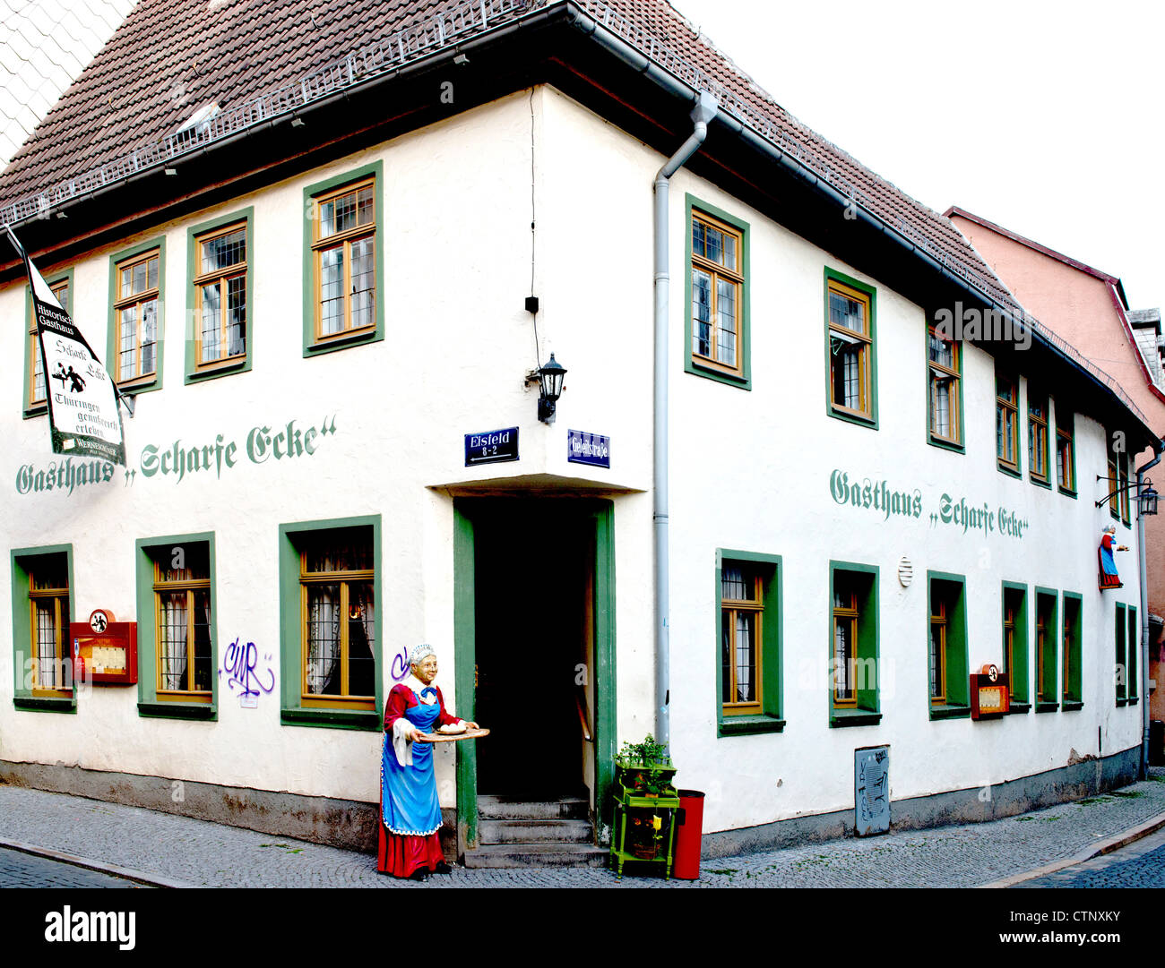Tavern in Weimar named 'Scharfe Ecke' Stock Photo