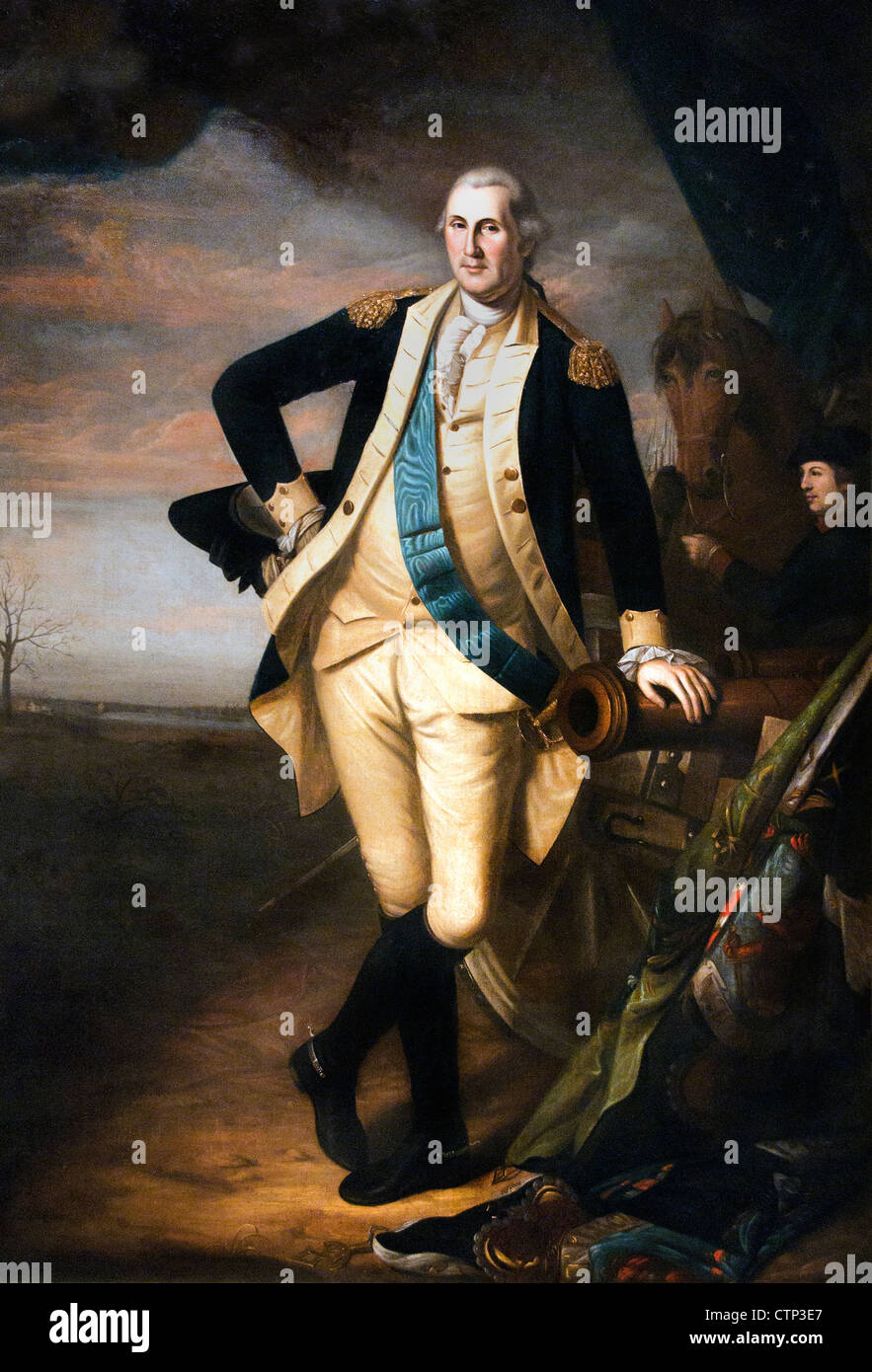 President George Washington 1779 Charles Willson Peale   American United States of America Stock Photo