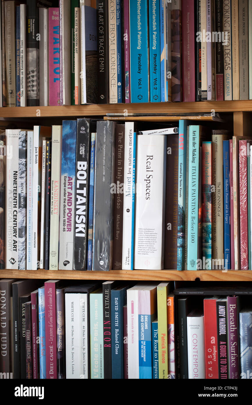 Art Book Shelves Stock Photo Alamy
