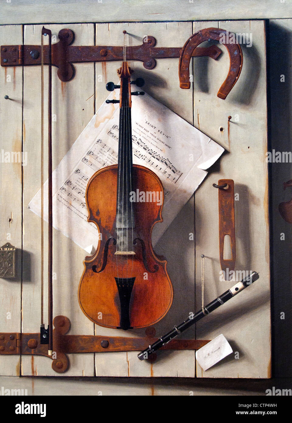 Still Life Violin and Music 1888 William Michael Harnett American United States of America Stock Photo