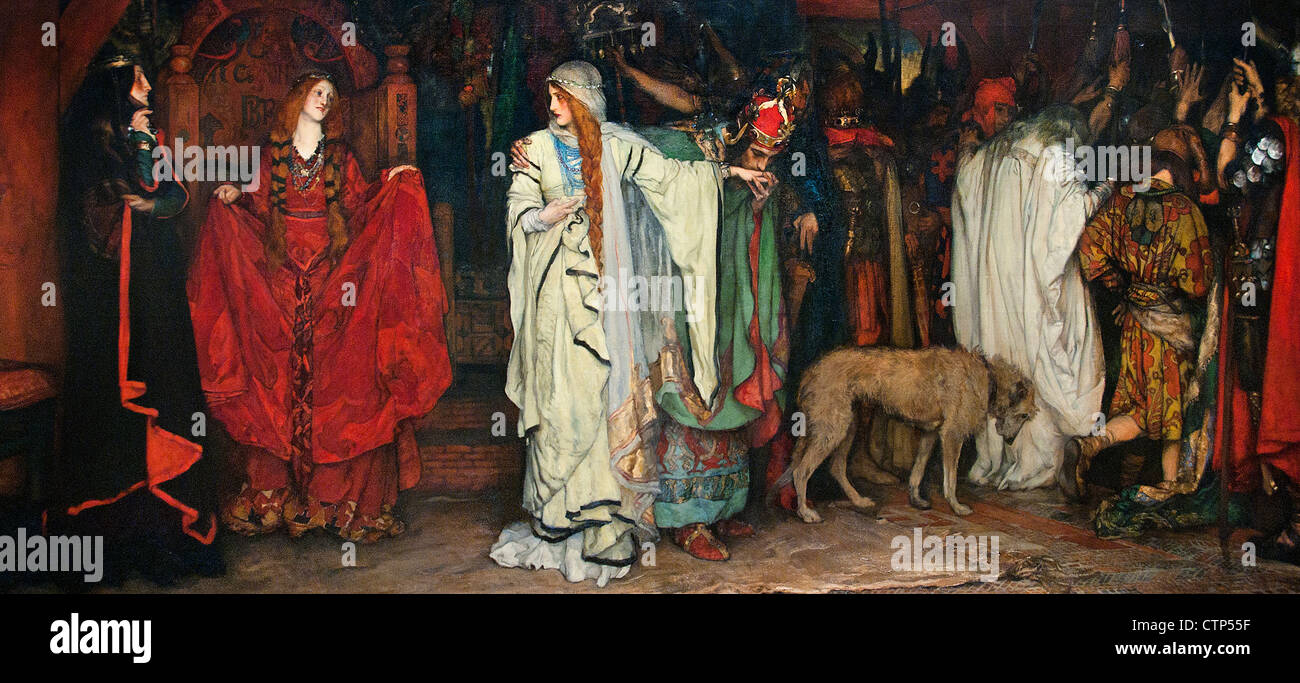 King Lear Act 1 scene 1 1898 ( Shakespeare writer poet  ) Edwin Austin Abbey  American United States of America Stock Photo