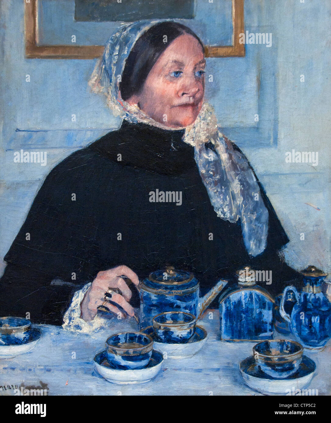 Lady at the Tea Table 1883 Mary Cassatt  American United States of America Stock Photo