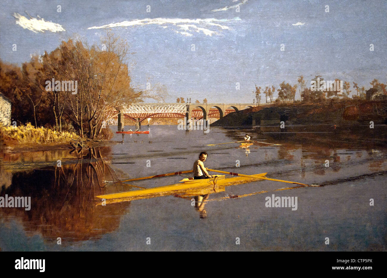 The Champion Single Sculls ( Max Schmitt in a sincle scull ) Thomas Eakins American United States of America Stock Photo