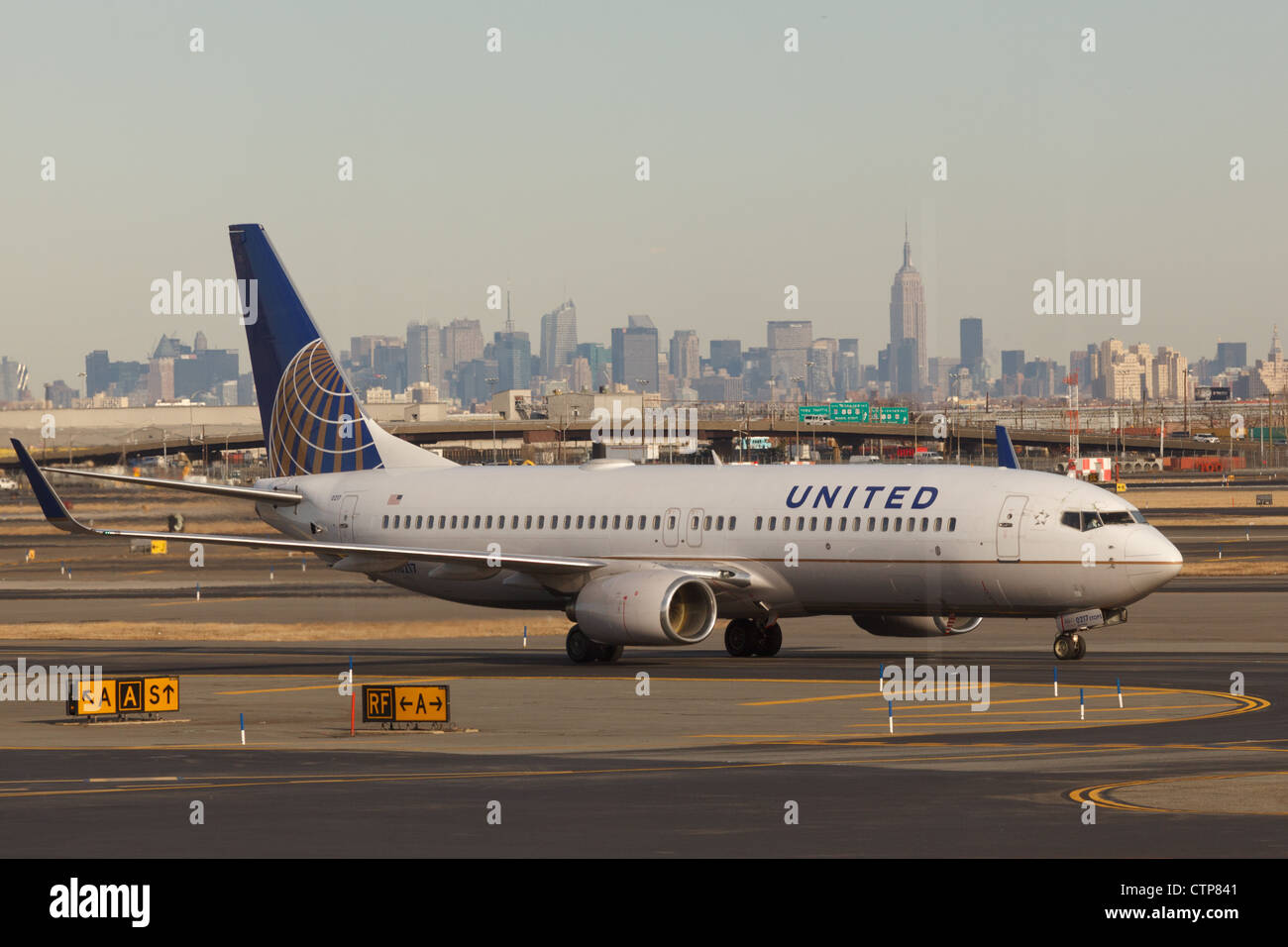 JetBlue plane at Newark airport Stock Photo