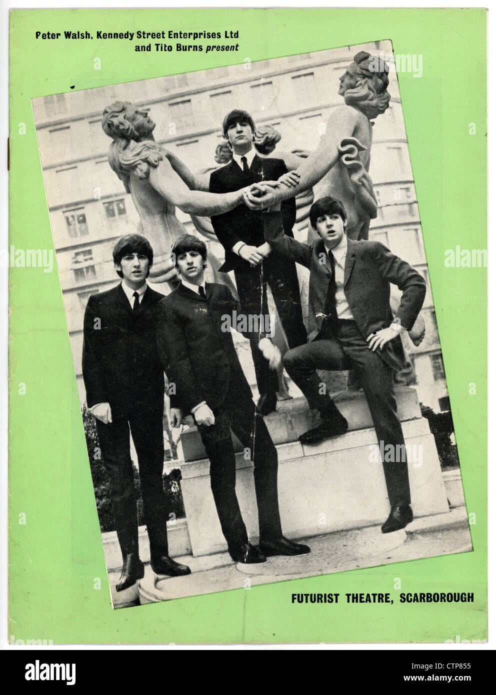 001098 - The Beatles Scarborough Futurist Theatre 1964 Concert Programme Stock Photo