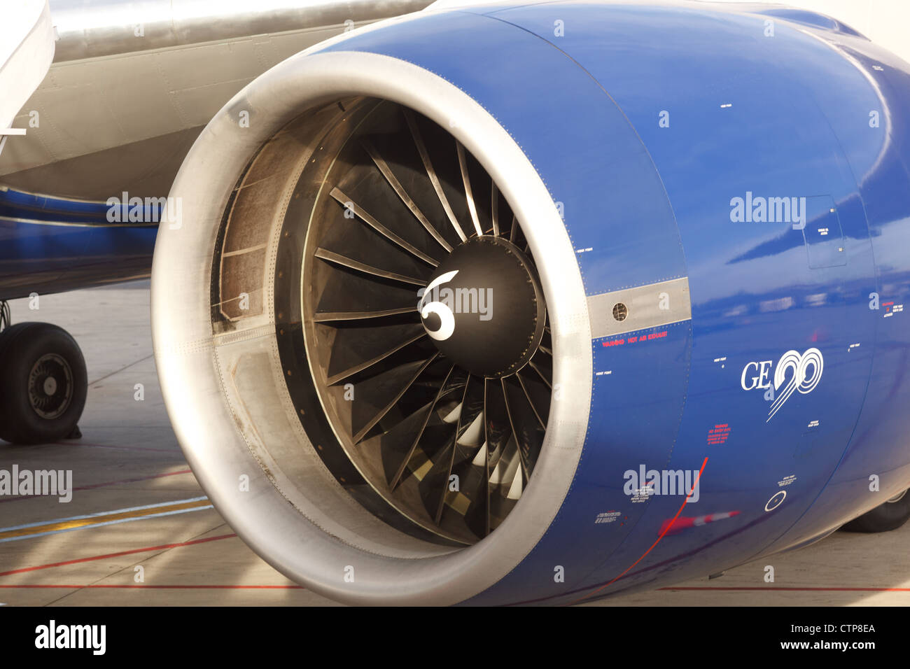 General Electric Jet Engine Stock Photo