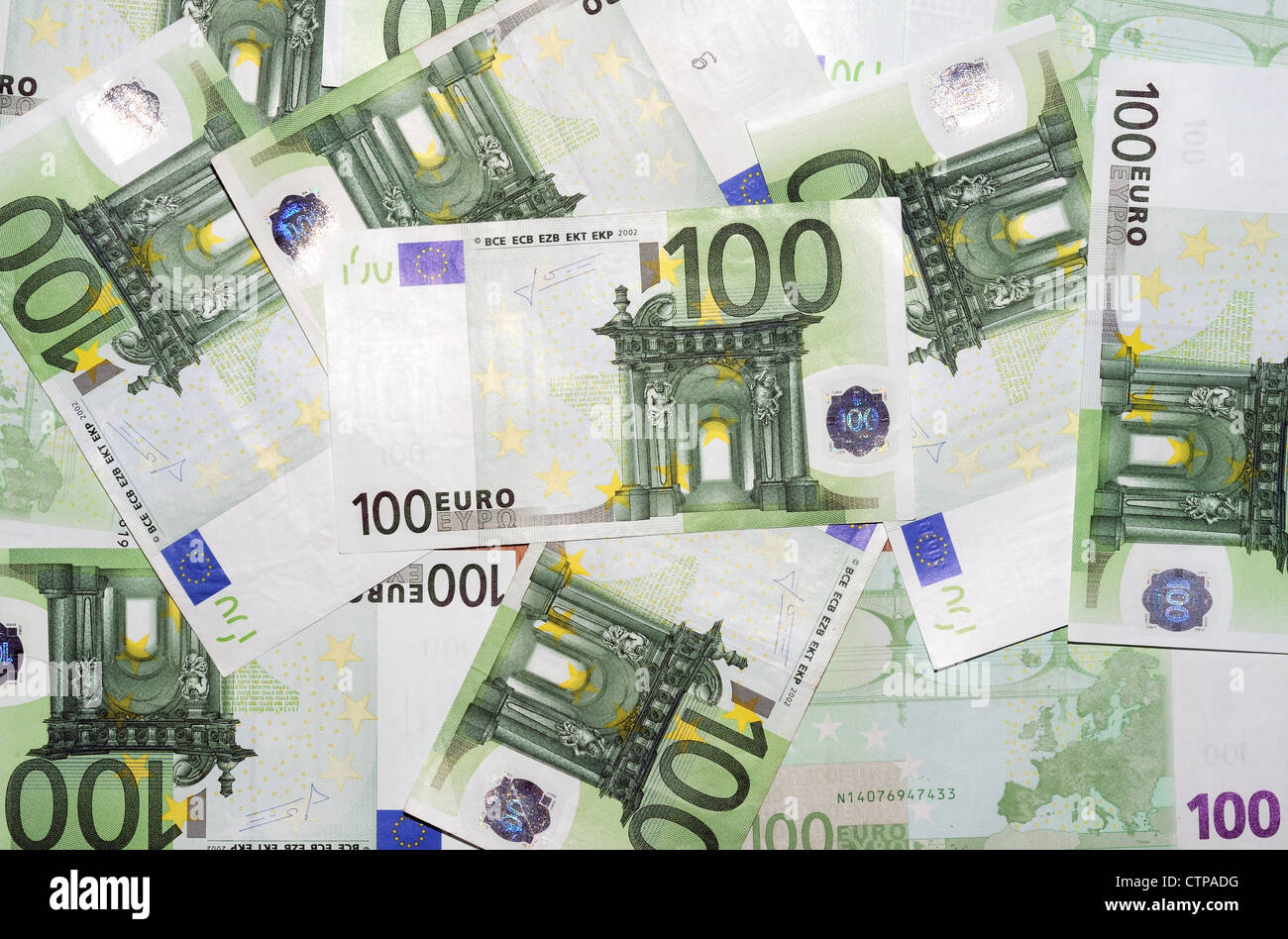notes 100 Euro Stock Photo