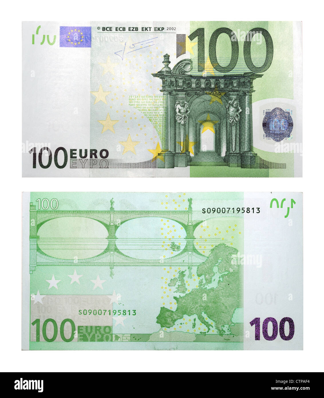 note 100 Euro Stock Photo