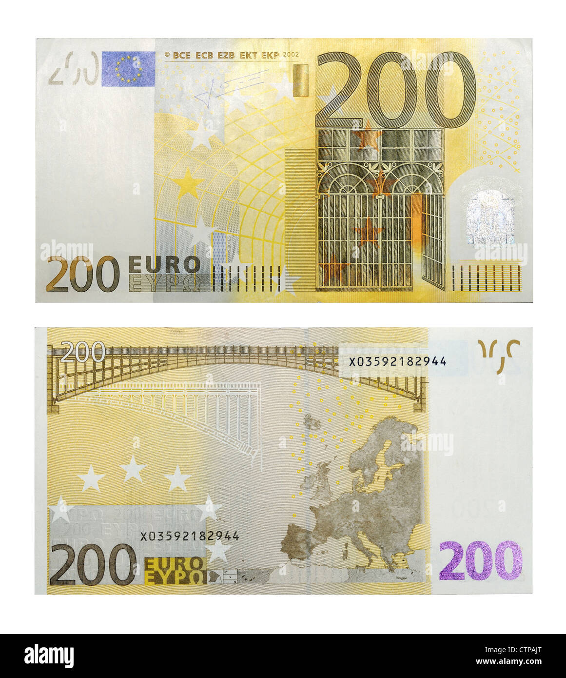 note 200 Euro Stock Photo