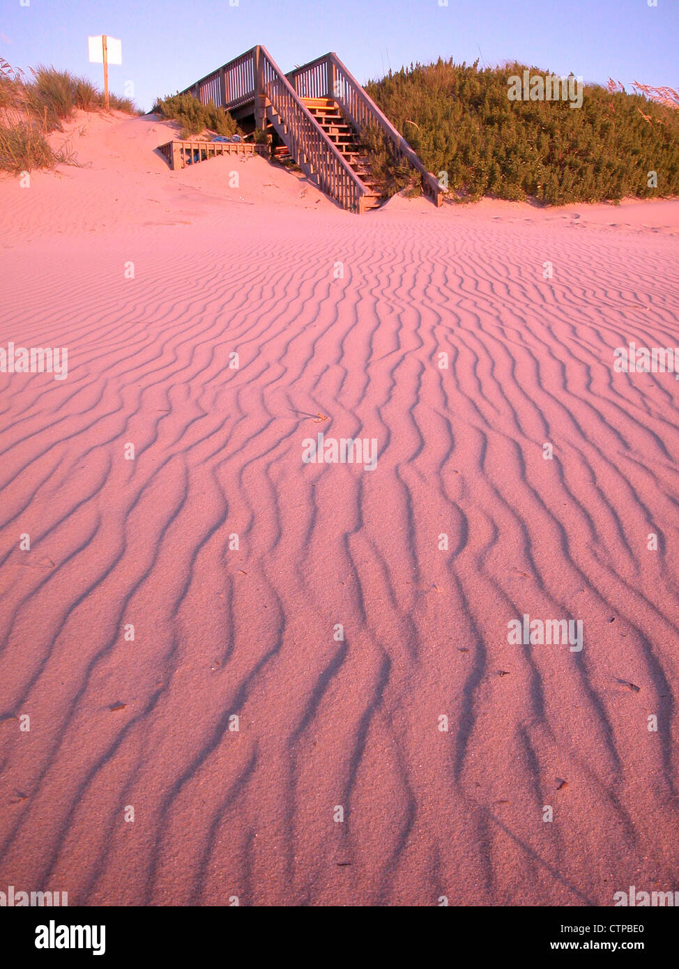 sand dune ripples on a beach Stock Photo