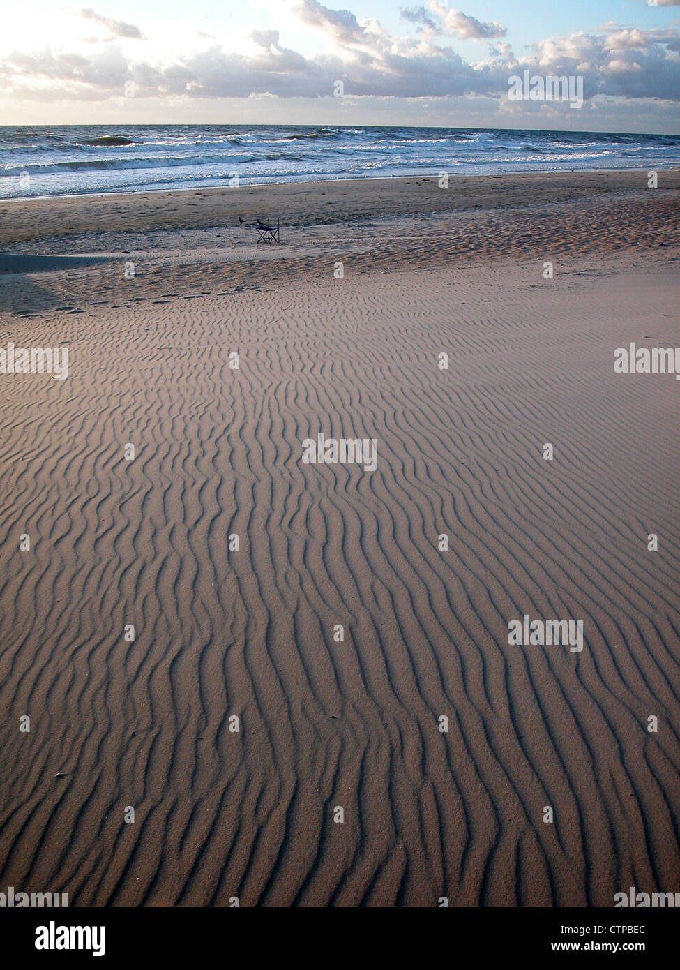 sand dune ripples on a beach Stock Photo