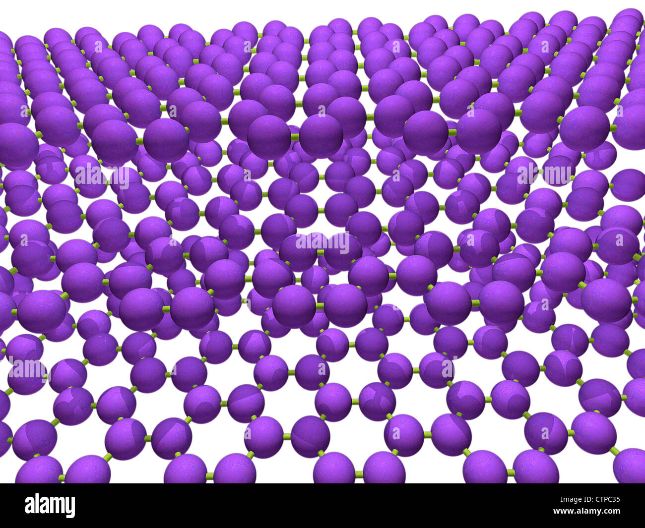 Stacked layers of graphene,  single one-atom thick sheets of carbon atoms Stock Photo